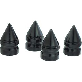 Lunsom Aluminum Tire Stem Cap, Spike Valve Stems Dust Air Rim Cover Car Accessories Waterproof Fit Most Vehicle Truck Motorcycles Bikes (4PCS Orange)