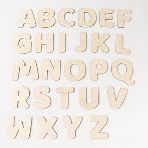 4in 90PCS Wooden Letters Crafts DIY Wooden Small Letter DIY Painting Art Home Decor