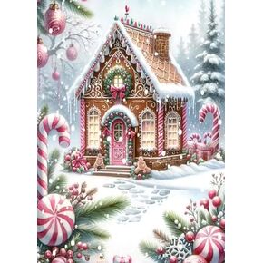 مجموعات الطلاء الماسي لعيد الميلاد الشتوي 5D للبالغين المبتدئين، مجموعة فنية ماسية ملونة لعيد الميلاد في فصل الشتاء، مجموعات فنية دائرية كاملة للحفر الماسي للبالغين، ديكور جدار المنزل 11.8 × 15.7 بوصة in Kuwait