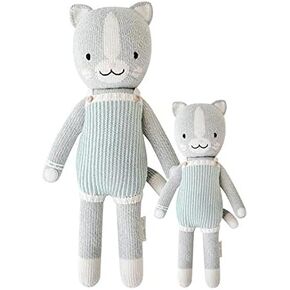 cuddle + kind Dylan The Kitten Little 13" Hand-Knit Doll – 1 Doll = 10 Meals, Fair Trade, Heirloom Quality, Handcrafted in Peru, 100% Cotton Yarn
