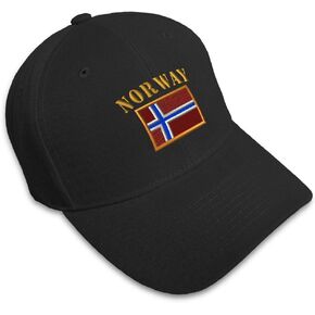 Speedy Pros Baseball Cap Norway Flag Embroidery Countries Acrylic Hats for Men & Women