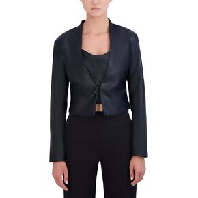 Women's Long Sleeve Faux Leather Jacket