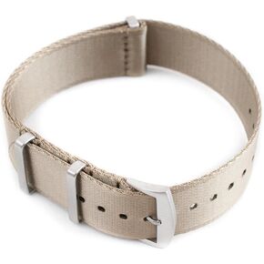 Seatbelt Nylon Watch Strap Watch Band for Men & Women One Piece Dual Pass Military - 20mm 22mm