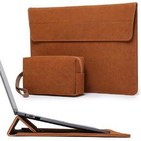 HYZUO 13 Inch Laptop Sleeve with Adjustable Stand for MacBook Air 13 M3 M1 2024-2018, MacBook Pro 13 M2 M1 2024-2016, Surface Pro, 13 iPad Pro M4/iPad Air M2, XPS 13, with Carry Bag, Space Gray