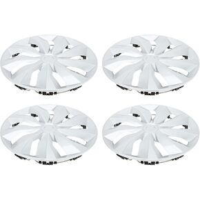 Car Wheel Rim Hub Cover Wheel Hub Caps R16 / 16 Inch Wheel Skins Decorative Wheel Rim Cover Replacement Plastic Silver Tone 4 Pcs
