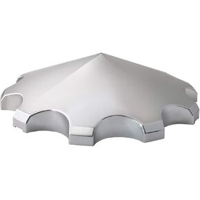 GG Grand General 40223 Chrome Plastic ABS Cone Hub Cap for F/R Axle Cover Base