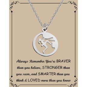 FUSTMW Climber Necklace Gift Climbing Necklace for Girls Climbing Lovers Gifts Climbing Pendant Jewelry