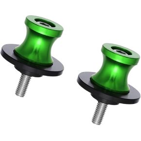 Motoforti 2 Pcs 6mm Metal Motorcycle Swing Arm Spool Rear Stand Swing Arm Spool Sliders Green Long-lasting