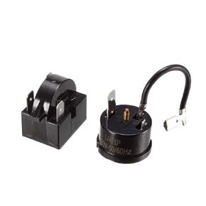 uxcell Refrigerator Start Relay 12 Ohm 3 Pin + Compressor Thermal Overload Protector