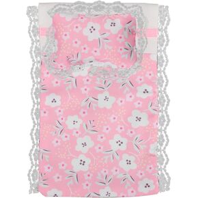TOYANDONA 1 Set Dollhouse Bedding Mini Bed Sheet Pillow Realistic Bedroom Accessories Miniature Bedding Prop Ornament