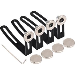 Pack of 4 RC Car Body Shell Mount Magnetic Metal L-Bracket for 1/10 Rock Crawler RC4WD D90 Traxxas TRX4 Axial SCX10 90046 Redcat Tamiya