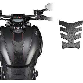 STOMPGRIP | Motorcycle Center Tank Pad Protector | Universal Fit | Vertebrae | Waffle Black