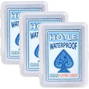 Hoyle Waterproof Clear Playing Cards (3- Pack)