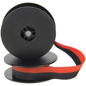 Typewriter Ribbon,Twin Roller Pack Typewriter Ribbon - Compatible with All Models - Typewriter Ribbon (Red-Black)