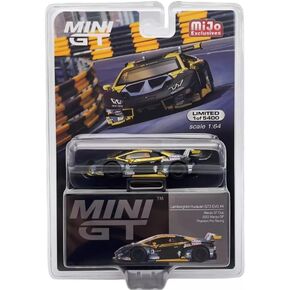 نموذج سيارة مصغر حقيقي متوافق مع سيارة لامبورغيني هوراكان GT3 EVO #4 2022 Macau GP Cup المركز الثالث 1/64 Diecast Model Car Mini GT MGT00645 in Kuwait