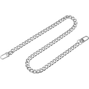 uxcell Iron Flat Chain Strap, 24" Handbag Chains Accessories Purse Chain Straps for Shoulder Bag Handbag DIY, Silver Tone