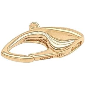 10MM 14K Solid Yellow Gold Marquise Lobster Clasp Made in Italy by CRAFT WIRE