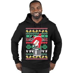 Wild Bobby Santa Keg Stand Beer Drinking Drunk Ugly Christmas Sweater Unisex Crewneck Sweatshirt