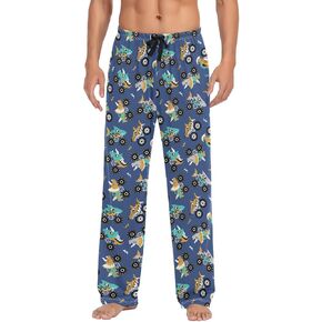 Pfrewn Men's Pajama Pants Animal Monster Trucks Lounge Pants Super Soft Pajama Bottoms with Pockets