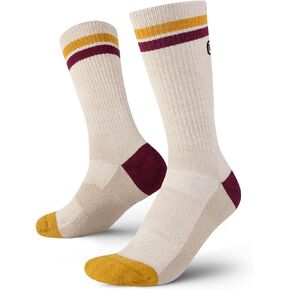 Outway Everyday Merino Wool Crew Socks, Moisture-Wicking Athletic Calf Socks with Arch Support for Women and Men