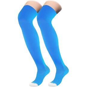 Youper Baseball Socks (2 Pairs) Over the Knee, Extra Long Football Socks