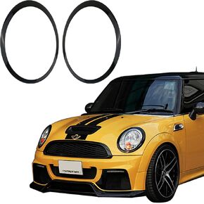 Headlight Trim Ring Headlamp Bezel Compatible with 2007-2015 Mini Cooper Gen2 R55 R56 R57 R58 R59 Replaces 51137149905 51137149906 Black Pair Driver Passenger Side