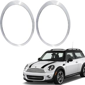 Headlight Trim Ring Headlamp Bezel Compatible with 2007-2015 Mini Cooper Gen2 R55 R56 R57 R58 R59 Replaces 51137149905 51137149906 Black Pair Driver Passenger Side