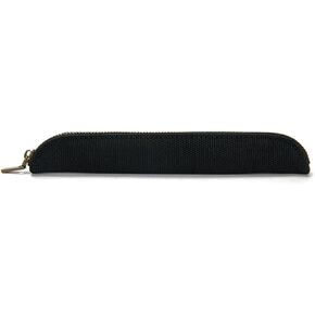 Canvas pencil case cartucheras de maquillaje pure color simple mini pencil case apple pencil pen case (Beige, S)