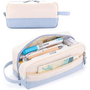 iSuperb Large Pencil Case High Capacity Pencil Pouch Storage bag Desk Organizer Marker Pouch Pen Bag for Women