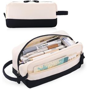 iSuperb Large Pencil Case High Capacity Pencil Pouch Storage bag Desk Organizer Marker Pouch Pen Bag for Women