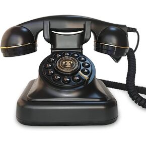 Vintage Landline Phone, Classic Exterior Design, Retro Desk Corded Dial Telephone, with Redial Function, Clear Sound for Home School Office（Sakura Pink）