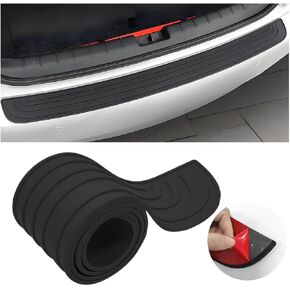 Car Rear Bumper Guard, Anti-Scratch Auto Trunk Door Entry Protector, Non-Slip Bumper Protection Strip for Most Cars, SUVs, Trucks, Universal Exterior Car Accessories (Black, 40")