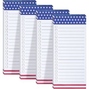 FLIPPED Magnetic Notepad for Refrigerator，Notepads Grocery List Magnet Pad for Fridge,Full Magnet Back Design Notepad for Grocery List, Shopping List, To-Do List, Reminders(4×50 Sheets)