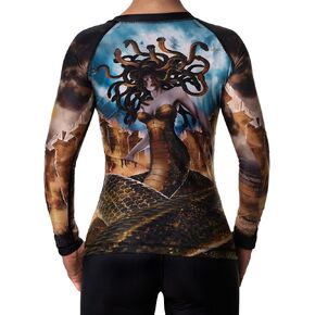 Raven Fightwear Women's Medusa Gorgon BJJ Rash Guard MMA Black
