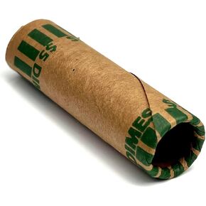 Huron Crimped Quarter Coin Wrapper, $10 Roll Orange (1000 pcs)