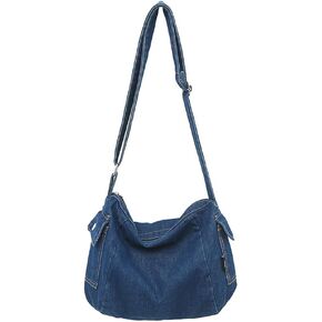 Denim Shoulder Handbag Casual Retro Style Tote Bag Convenient Adjustable Shoulder Strap Crossbody Bag