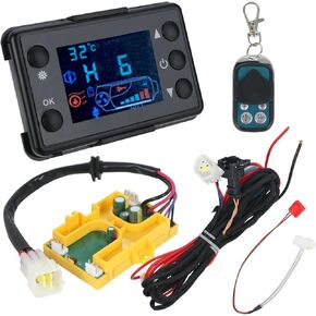 12V / 24V Diesel Heater Control Board Panel Parking Diesel Heater Mainboard Motherboard LCD Controller Monitor Switch with Wiring Harness Sensor Fits for Chinese Diesel Heater 2KW 3KW 5KW 8KW