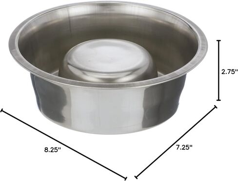 Neater Pet Brands Stainless Steel Slow Feed Dog Bowl for Fast Eating Large Breed, Metal Slow Feeder Dog Bowl Fits in Large Neater Feeders, for Puppy or Dogs (>40 lbs), 3 Cup Food Capacity in Kuwait