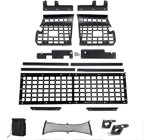 2003-2009 for Lexus GX 470 GX470 Molle Panel Storage Panel System Trunk Organizers Storage Bracket Luggage Holder Shelf Car Accessories Kit (Side Window + Middle Storage Shelf) in Saudi Arabia