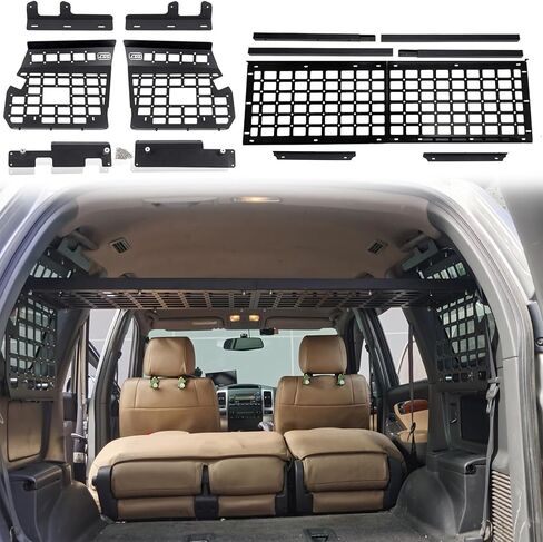 2003-2009 for Lexus GX 470 GX470 Molle Panel Storage Panel System Trunk Organizers Storage Bracket Luggage Holder Shelf Car Accessories Kit (Side Window + Middle Storage Shelf) in Saudi Arabia