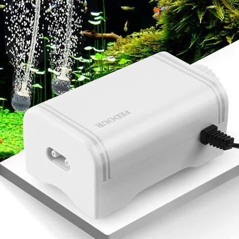 FEDOUR 80GPH Aquarium Air Pump, Ultra Quiet Oxygen Pump for up to 120Gallon Fish and Turtle Tank, Powerful Fish Air Bubbler in Saudi Arabia