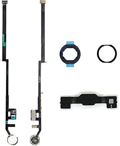 Dedyel Home Button Replacement for iPad 7th/8th/9th Generation (10.2 Inch, 2019/2020/2021) A2197 A2270 A2602 Incl Flex Cable Connector (Black) in Kuwait