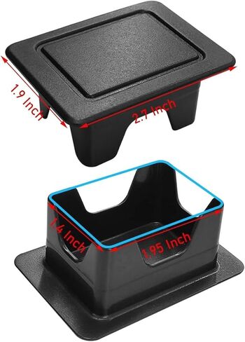 غطاء جيب للسكك الحديدية الخلفية للشاحنة، أغطية للسكك الحديدية الخلفية لـ 2019-2024 دودج رام 1500/2500، ملحقات غطاء تونيو (مجموعة من 2) - تناسب فقط جيوب الأوتاد الخلفية in Kuwait