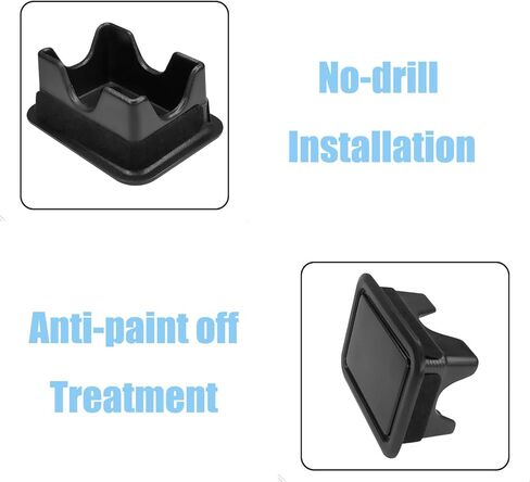 غطاء جيب للسكك الحديدية الخلفية للشاحنة، أغطية للسكك الحديدية الخلفية لـ 2019-2024 دودج رام 1500/2500، ملحقات غطاء تونيو (مجموعة من 2) - تناسب فقط جيوب الأوتاد الخلفية in Kuwait