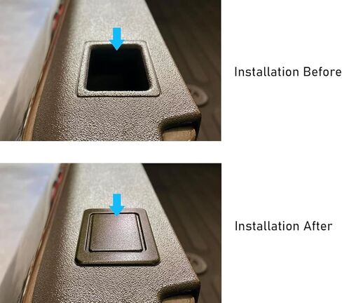 غطاء جيب للسكك الحديدية الخلفية للشاحنة، أغطية للسكك الحديدية الخلفية لـ 2019-2024 دودج رام 1500/2500، ملحقات غطاء تونيو (مجموعة من 2) - تناسب فقط جيوب الأوتاد الخلفية in Kuwait