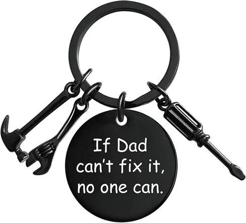 Dad Keychain from Kids Funny Daddy Key Chain from Son Daughter Papa Birthday Fathers Day Thanksgiving Christmas Gifts in Saudi Arabia