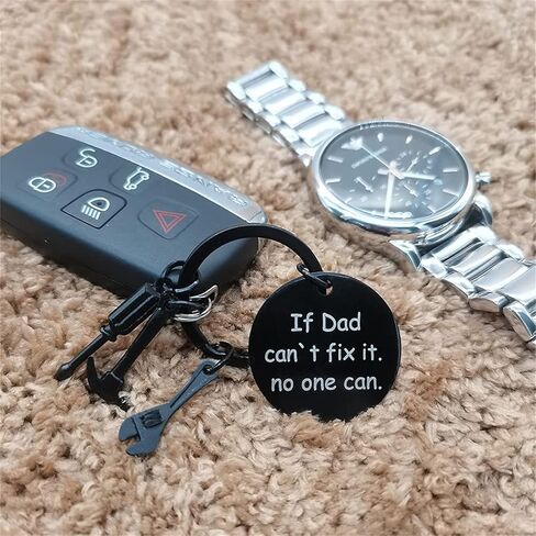 Dad Keychain from Kids Funny Daddy Key Chain from Son Daughter Papa Birthday Fathers Day Thanksgiving Christmas Gifts in Saudi Arabia