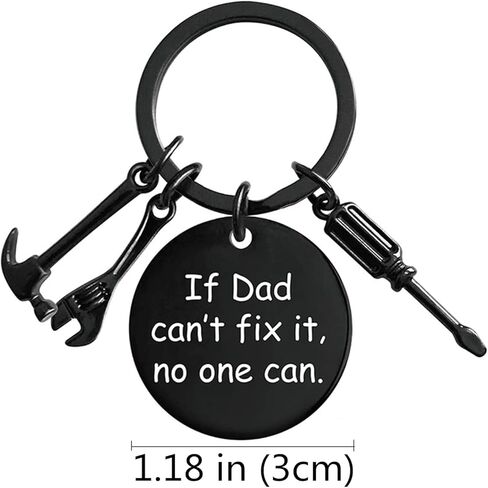 Dad Keychain from Kids Funny Daddy Key Chain from Son Daughter Papa Birthday Fathers Day Thanksgiving Christmas Gifts in Saudi Arabia