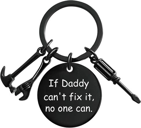 Dad Keychain from Kids Funny Daddy Key Chain from Son Daughter Papa Birthday Fathers Day Thanksgiving Christmas Gifts in Saudi Arabia
