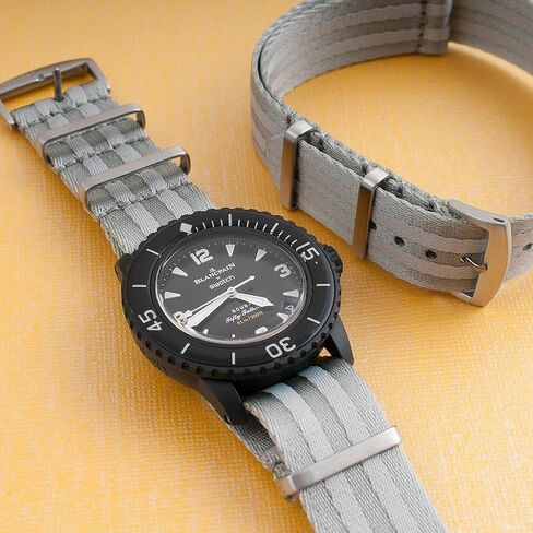 Seatbelt Nylon Watch Strap Watch Band for Men & Women One Piece Dual Pass Military - 20mm 22mm in Kuwait